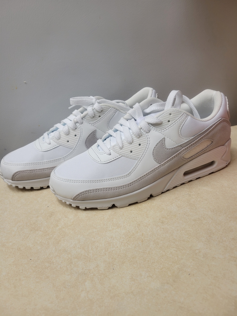 Nike Air Max 90 White & Light Grey Sneakers
